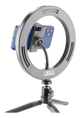 Tech Pop Selfie Ring - Universale Treppiede con anello led luminoso per riprese video e selfie