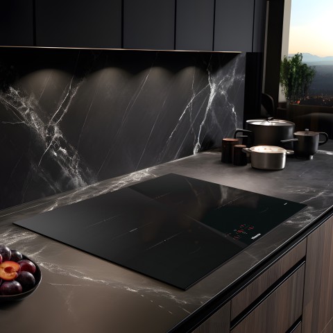 Hisense HI8421BSC piano cottura Nero Da incasso 80 cm Piano cottura a induzione 4 Fornello(i)