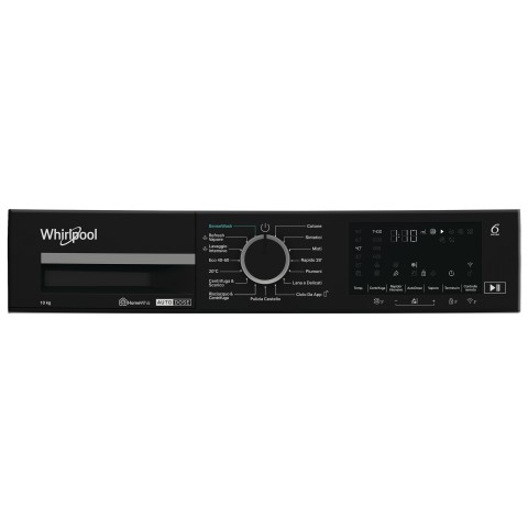 Whirlpool WPM 07W ADS IT lavatrice Caricamento frontale 10 kg 1400 Giri/min Nero, Bianco
