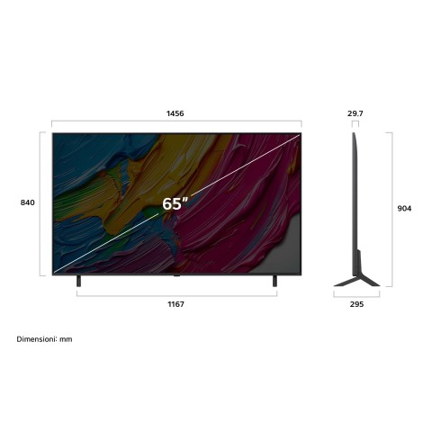 LG QNED AI 65QNED80A6A TV Serie QNED80 65'' 4K, α7 Gen8, HDR10, 20W, 3 HDMI con Game Optimizer, Smart TV WebOS 25