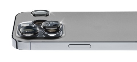 Cellularline Camera Lens Ring - iPhone 16 Pro/16 Pro Max Vetro temperato per la protezione della fotocamera