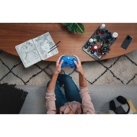 Microsoft Xbox Wireless Controller Blu, Bianco Bluetooth/USB Gamepad Analogico/Digitale Android, PC, Xbox One, Xbox One S, Xbox One X, Xbox Series S, Xbox Series X, iOS