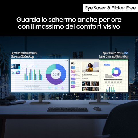 Samsung Monitor LED Serie S30GD da 24'' Full HD Flat