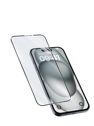 Cellularline Impact Glass Capsule - iPhone 15 Plus / 15 Pro Max Vetro temperato resistente da bordo a bordo