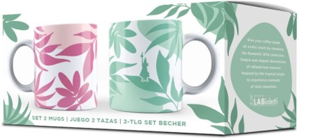 Bialetti SS2024003 tazza Verde, Rosa, Bianco Caffè 1 pz