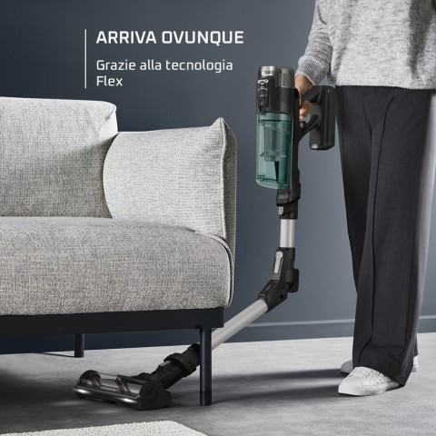 Rowenta RH9A32 Aspirapolvere a bastone 2 in 1 Batteria Secco Senza sacchetto Alluminio, Verde