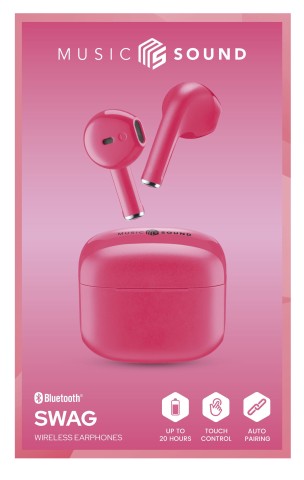 Music Sound Swag SWAG è l’auricolare a capsula Bluetooth disponibile in tantissimi colori brillanti e super trendy.