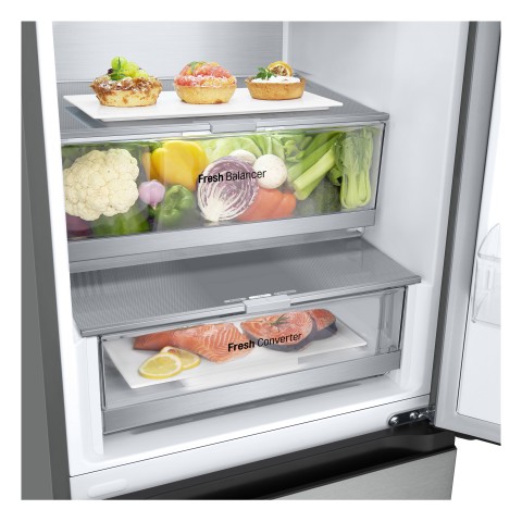 LG GBV7280AMB Frigorifero combinato, Classe A, 387L, Door & Linear Cooling, Fresh Converter & Balancer, Metal Sorbet