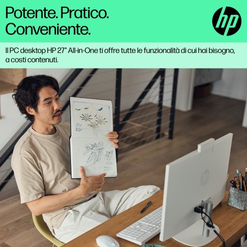 HP 27 inch All-in-One 27-cr0053nl PC Intel® Core™ i5 i5-1335U 16 GB DDR4-SDRAM 512 GB SSD Windows 11 Home