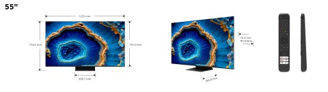 TCL C80 Serie Smart TV Mini LED 4K 55" 55C805, 144Hz, audio Onkyo, Dolby Vision IQ, Google TV