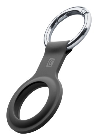 Cellularline Key Ring - AirTag Custodia in silicone con gancio per AirTag