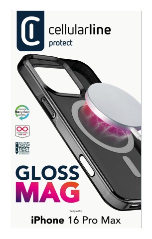 Cellularline Gloss Mag - iPhone 16 Pro Max Custodia compatibile con ecosistema Magsafe