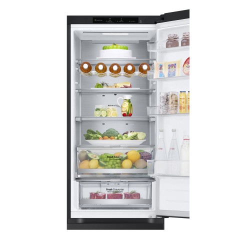 LG GBV7280DEV Frigorifero combinato, Classe D, 387L, Fresh Converter, Porte piatte, Nero