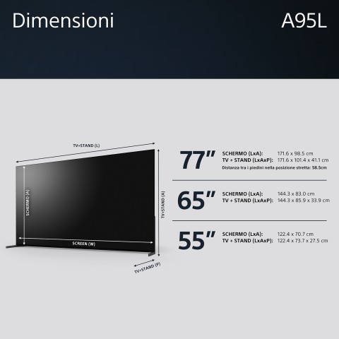 Sony BRAVIA XR | XR-55A95L | QD-OLED | 4K HDR | Google TV | ECO PACK | BRAVIA CORE | Perfect for PlayStation5 | Seamless Edge Design