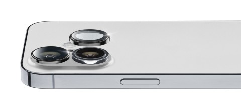 Cellularline Camera Lens Ring - iPhone 16/16 Plus Vetro temperato per la protezione della fotocamera