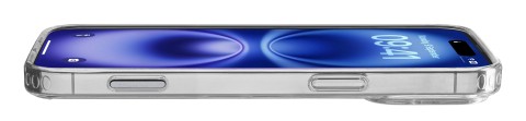 Cellularline Clear Strong - iPhone 16 Custodia rigida con bordi in gomma