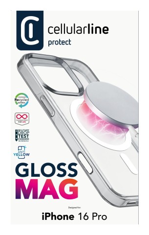 Cellularline Gloss Mag - iPhone 16 Pro Custodia compatibile con ecosistema Magsafe