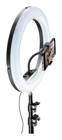 Tech Pop Selfie Ring Pro - Universale Anello led con treppiede da 1.60m per riprese video e selfie