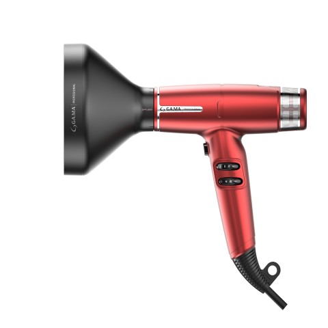 GA.MA Phon iQ Lite: leggero 316 grammi, ultracompatto, 1500 W, Tecnologia agli Ioni e Ossigeno Attivo, Motore Brushless a lunga durata, Effetto Anti Crespo, Sei combinazioni di temperatura e velocità, Pulsante Aria Fredda, Silenzioso, Accessori esclusivi