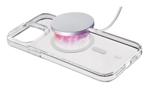 Cellularline Gloss Mag - iPhone 15 Plus Custodia con magneti per la ricarica e l’aggancio all’alimentatore MagSafe