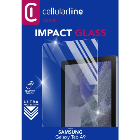 Cellularline Impact Glass - Galaxy Tab A9 (2024) Vetro temperato sottile e resistente