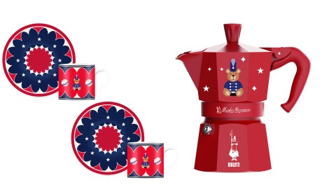 Bialetti 0005317 caffettiera manuale Moka Blu, Rosso