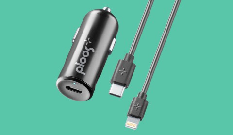 PLOOS - USB-C CAR KIT ADAPTER 25W - USB-C to Lightning Caricabatterie da auto USB-C 20W con cavo USB-C to Lightning