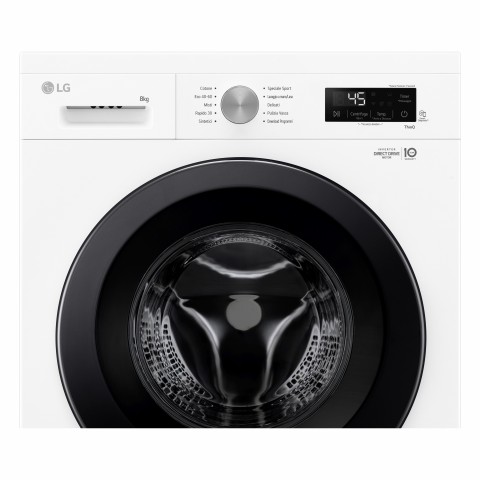 LG F4NX1008NWK Lavatrice smart 8kg, Classe A, 1400 giri, 6 Motion, Allergy Care, Bianca