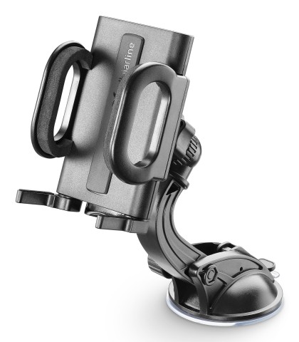 Cellularline Hug Flexi - Universal Supporto smartphone da auto con fissaggio a ventosa