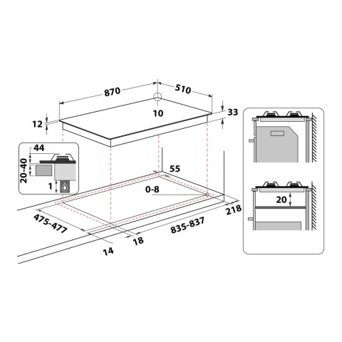 Hotpoint Ariston Piano cottura a gas PHN 960MST (AV) R/HA