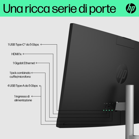HP 23.8 inch All-in-One 24-cr0044nl PC Intel® Core™ i3 i3-1315U 60,5 cm (23.8") 1920 x 1080 Pixel PC All-in-one 8 GB DDR4-SDRAM 512 GB SSD Windows 11 Home Wi-Fi 6 (802.11ax) Bianco
