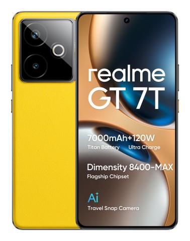 realme GT 7T 17,3 cm (6.8") Doppia SIM Android 15 5G USB tipo-C 12 GB 256 GB 7000 mAh Giallo