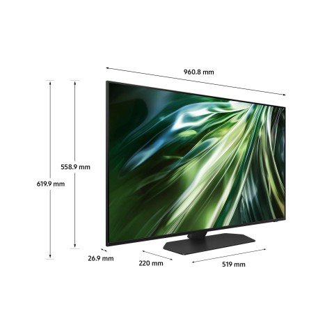 Samsung Smart TV 43” QE43QN90DATXZT Neo QLED 4K Mini LED Titan Black 2024, Processore NQ4 AI GEN2, Tecnologia Quantum Matrix, Neo Slim Design, Dolby Atmos