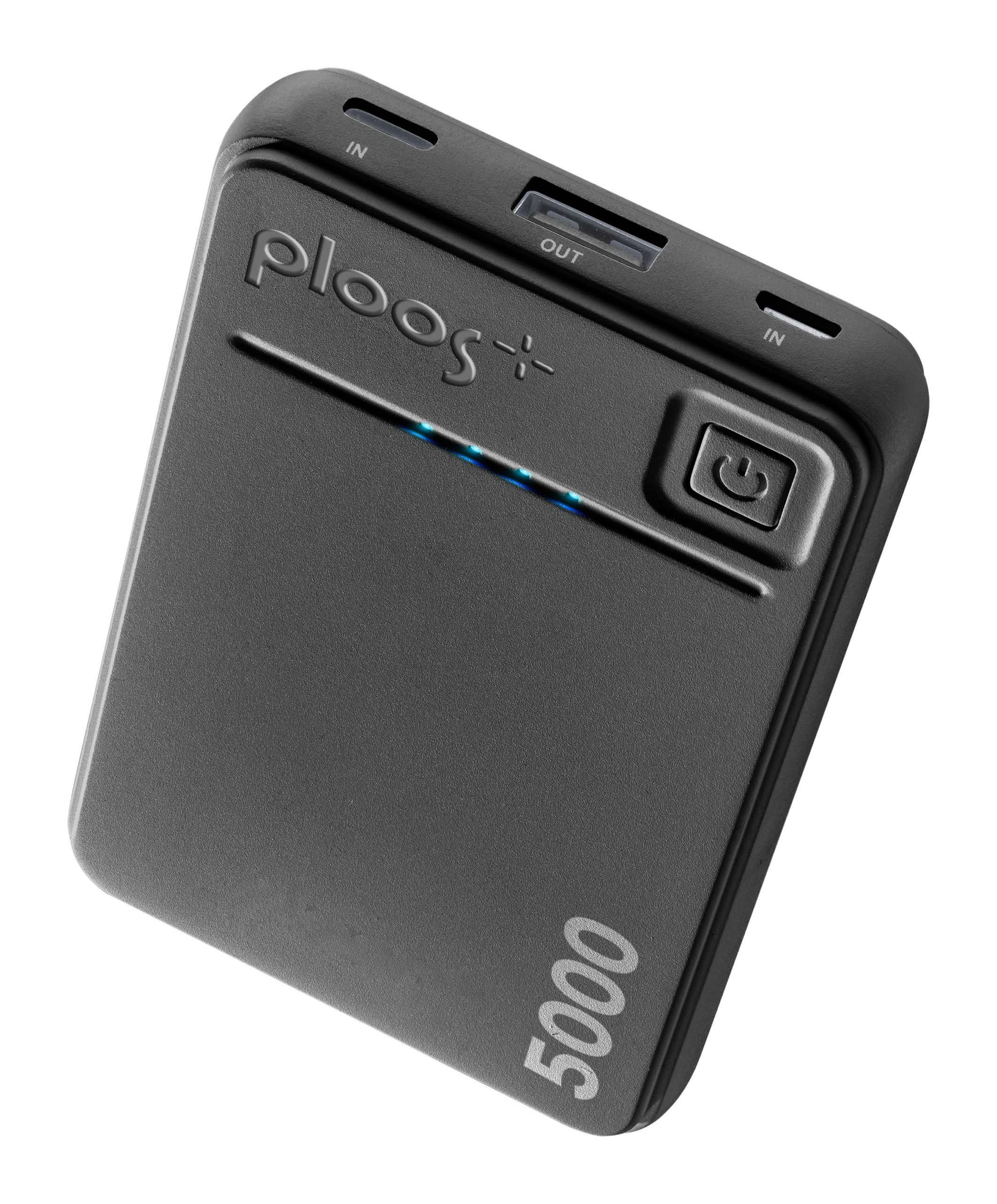PLOOS POWER BANK 5000 Caricabatterie Portatile 5000mAh