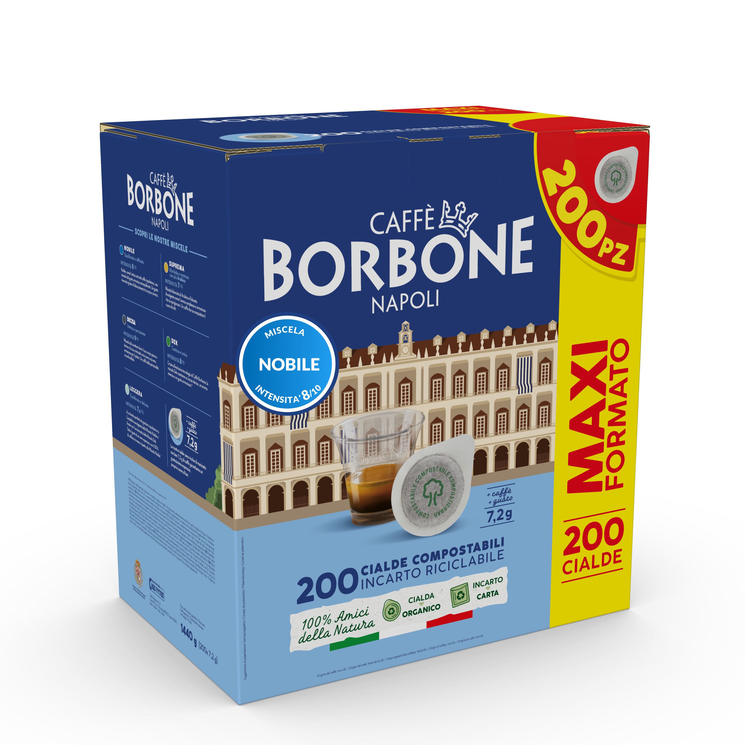Caffè Borbone 44BBLUNOBILE200PZ Cialde caffè